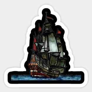 Pirate Ship Sticker